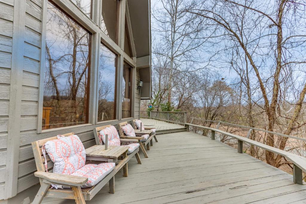 Riverfront Baxter Springs Home with Deck and Grill!